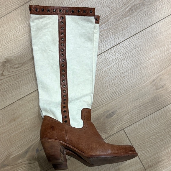 FRYE canvas and leather boots - Picture 1 of 13